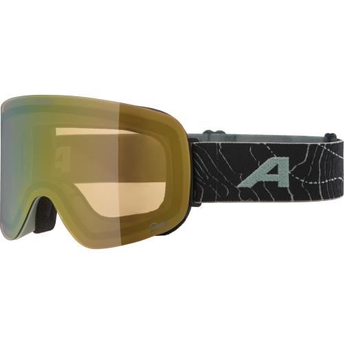 Preview: Alpina Penken Q-Lite Ski Goggles - green matt, gold s2