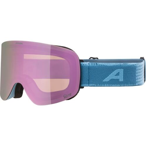 Preview: Alpina Penken Q-Lite Ski Goggles - smoke-blue matt, rose s2