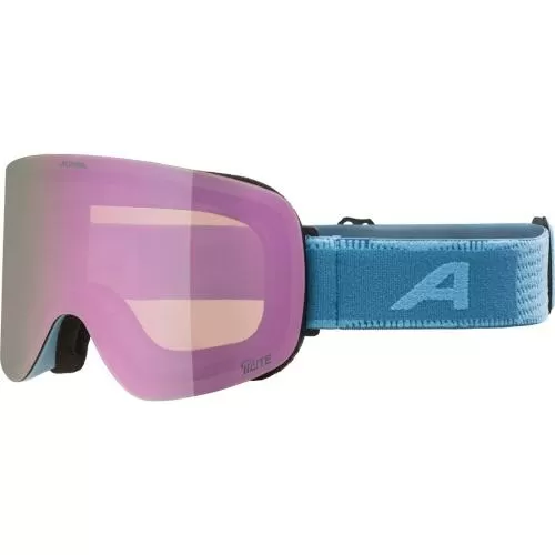 Alpina Penken Q-Lite Ski Goggles - smoke-blue matt, rose s2