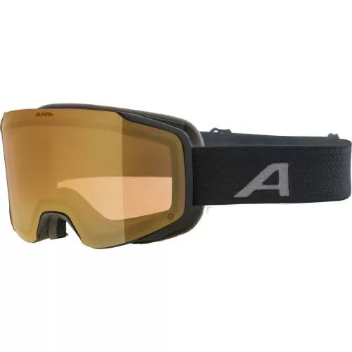Alpina Taos Q S2 Ski Goggles - black matt, q gold s2