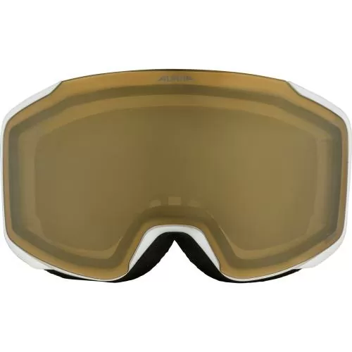 Alpina Taos Q-Lite Skibrille - white matt, gold s2