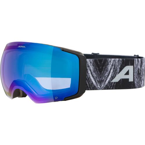 Preview: Alpina Falera Mag Q Ski Goggles - black matt, blue s2