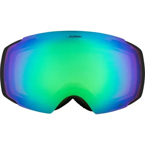 Alpina Falera Mag Matt Q-Lite Skibrille - black-green, silver s2