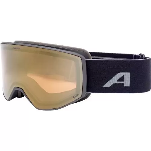 Alpina Venet QV Ski Goggles - black matt, QV gold s2