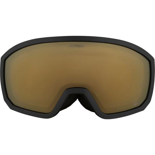 Preview: Alpina Scarabeo Jr. Q-Lite Kinder Skibrille - black matt, gold s2