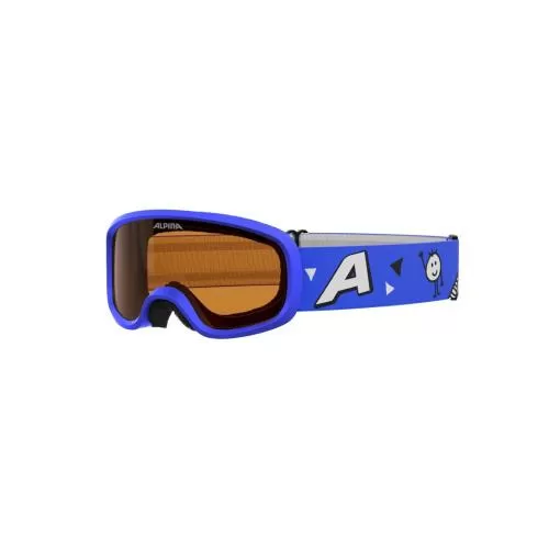 Alpina Piney 2.0 Childrens Ski Goggles - blue matt, orange s2