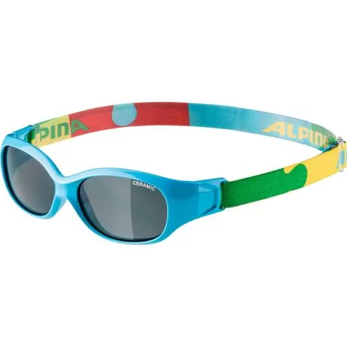 Alpina SPORTS FLEXXY Kids Sonnenbrillen - cyan-puzzle black