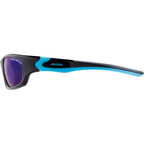 Preview: Alpina FLEXXY Teen Sonnenbrillen - black-cyan blue mirror