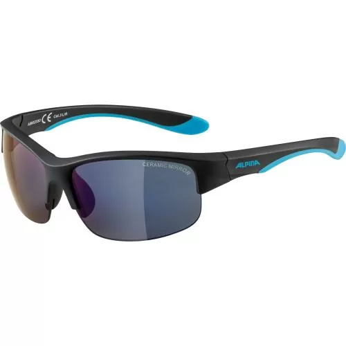 Alpina FLEXXY YOUTH HR Sonnenbrillen - black matt blue blue mirror