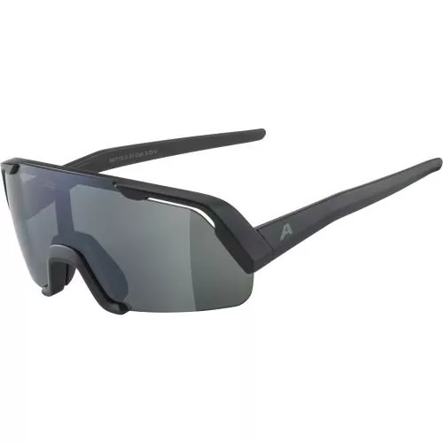 Alpina Rocket Junior Sonnenbrille - Black Matt, Black Mirror
