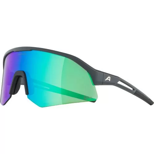 Alpina Sonic Hr Q-Lite Sonnenbrille - midnight-grey matt, green cat. 2