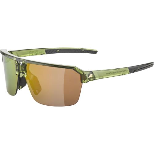Preview: Alpina Swift Hr Sonnenbrille - green-transparent matt, mirror gold cat.3