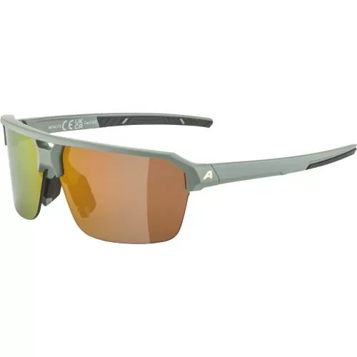Alpina Swift Hr Sonnenbrille - green matt, mirror gold cat. 3