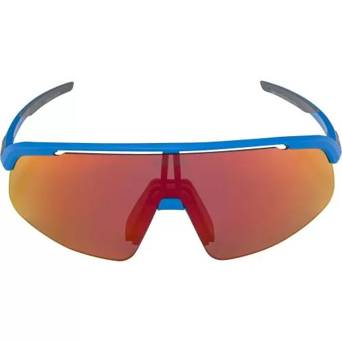 Alpina Turbo Pro Youth Children'S Sunglasses - blue matt, red mirror cat.3