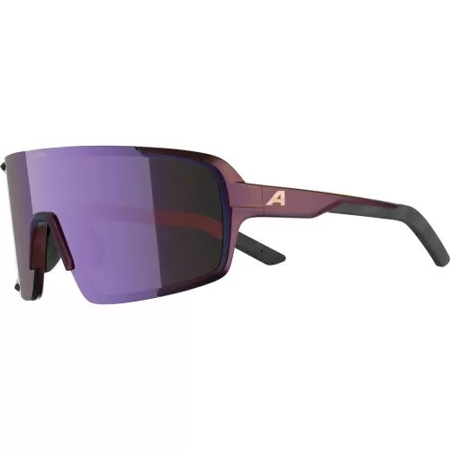 Alpina Lumin Sportbrille - black-purple matt, purple mirror cat. 2