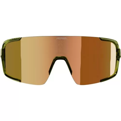Alpina Lumin Sportbrille - green transparent, gold mirror cat. 3