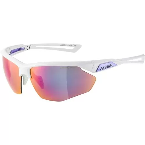 Alpina NYLOS HR Sonnenbrillen - white-purple gloss, purple mirror