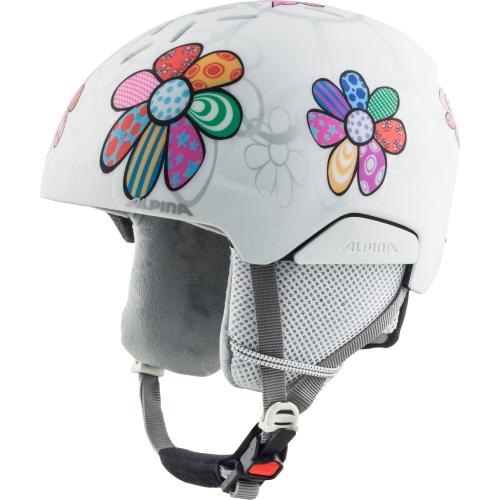 Preview: Alpina Pizi Skihelm - Patchwork-Flower Matt