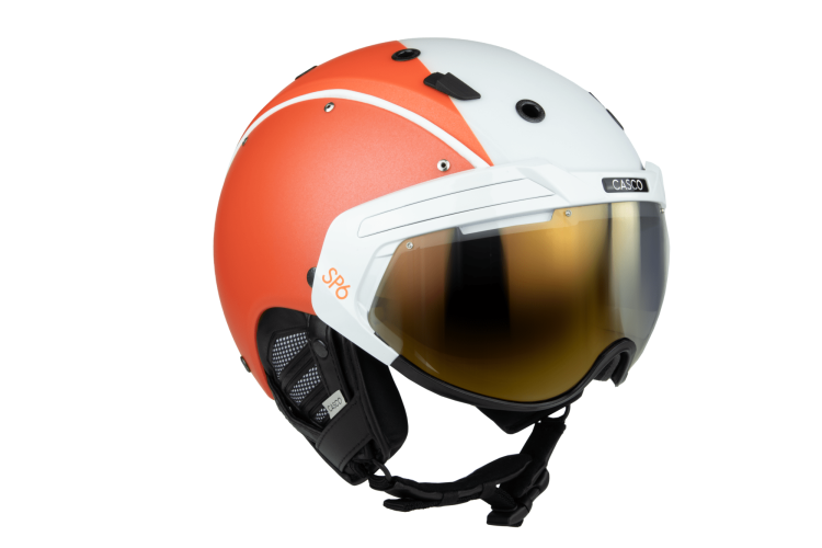 Preview: Casco SP-6 Trinity Volt Skihelm - grün-weiss-orange