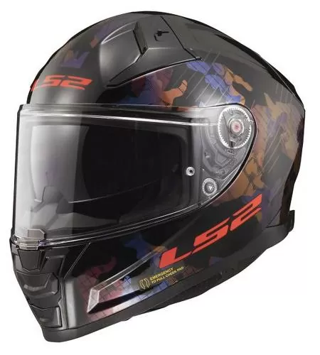 LS2 FF811 Vector 2 Kamo Helmet - gloss black blue