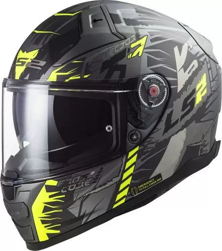 LS2 FF811 Vector 2 Techbot Helmet - matt cobalt h-v y
