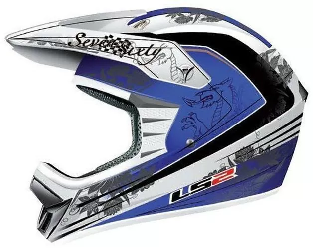 LS2 MX426 Flag Helmet - blau