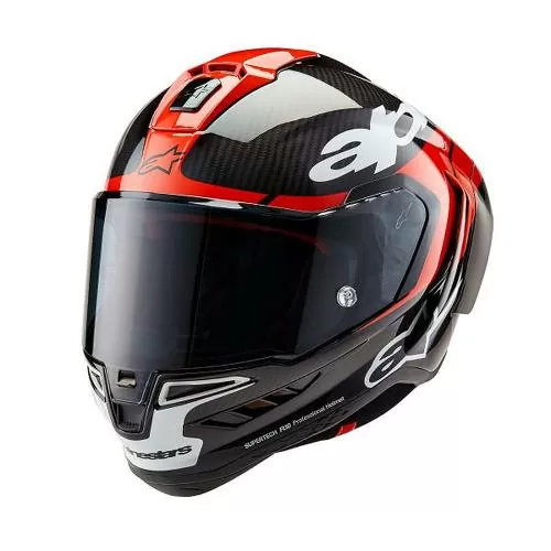 Alpinestars Supertech R10 Element Helmet - black carb brigt red whit gl