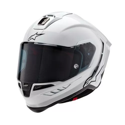 Alpinestars Supertech R10 Solid Helmet - white glossy black matt