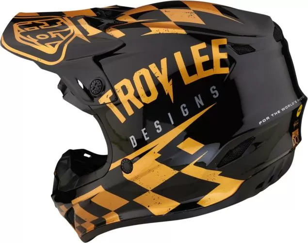 Troy Lee Designs SE4 Polyacrylite Helmet Mips - Race Shop Gold-schwarz