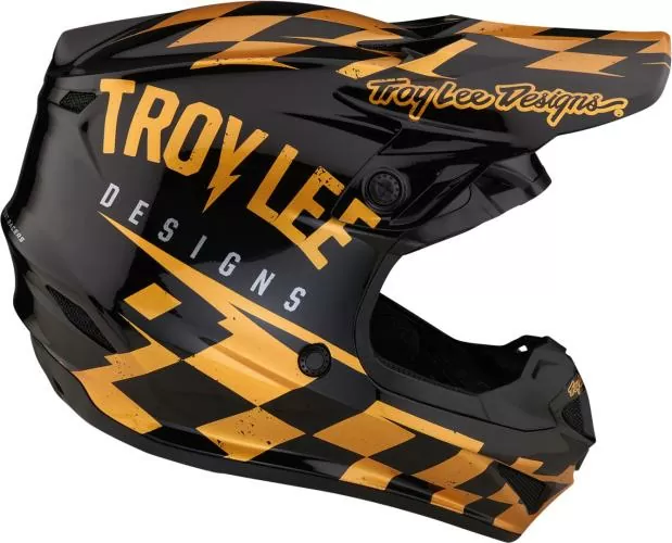 Troy Lee Designs SE4 Polyacrylite Helmet Mips - Race Shop Gold-schwarz