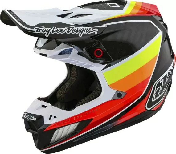 Troy Lee Designs SE5 Carbon Helmet - Reverb schwarz-orange-weiss