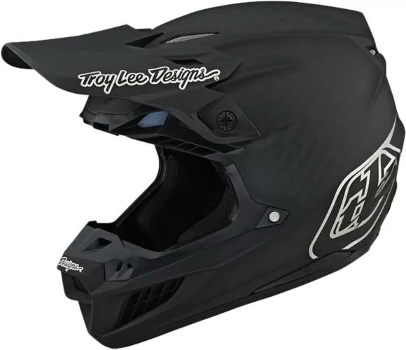 Troy Lee Designs SE5 ECE Carbon Helmet Mips - Stealth schwarz-silber