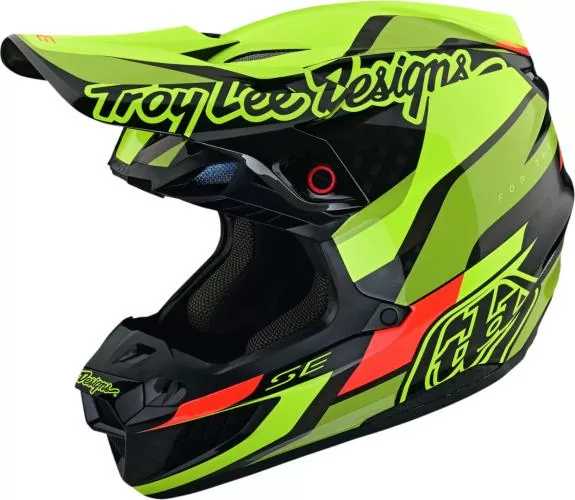 Troy Lee Designs SE5 ECE Carbon Helmet Mips - Omega schwarz-fluogelb