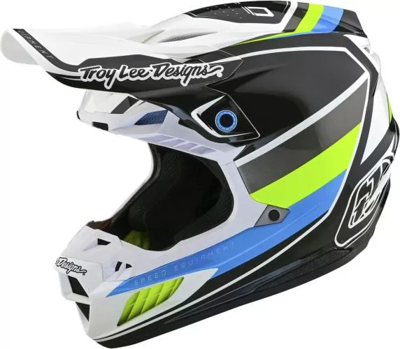 Troy Lee Designs SE5 Composite Helmet - Reverb weiss-blau