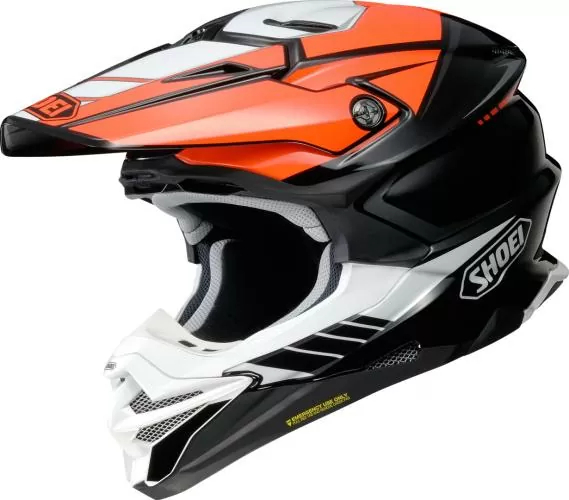 SHOEI Motocrosshelm VFX-WR 06 JAMMER TC-8 orange-schwarz-weiss