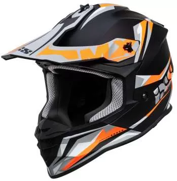 iXS 362 2.0 Motocross Helm- schwarz matt-orange fluo