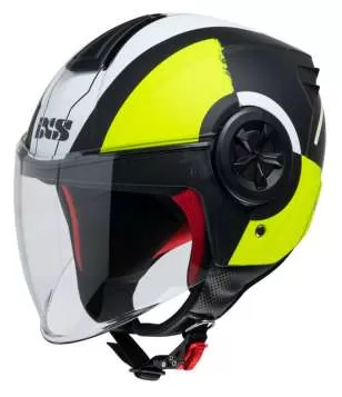 iXS 851 2.0 Open Face Helmet - black matt-fluo yellow