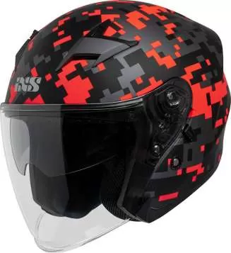 iXS 99 2.0 Open Face Helmet - black matt-red