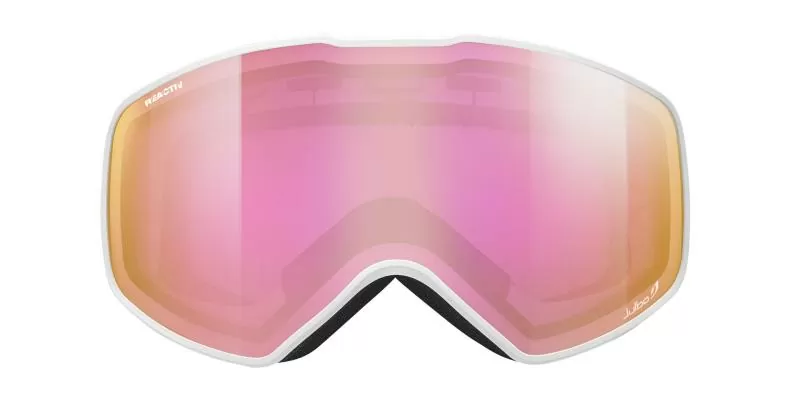 Julbo Ski Goggles Cyclon - white, reactiv 1-3 high contrast, flash pink