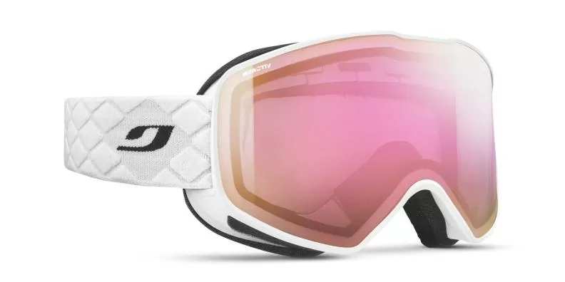 Julbo Ski Goggles Cyclon - white, reactiv 1-3 high contrast, flash pink
