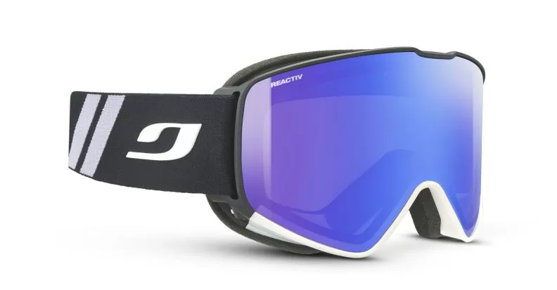 Julbo Ski Goggles Cyrius - black/white, reactiv 1-3 high contrast, flash blue