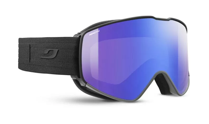 Julbo Skibrille Cyrius - schwarz, reactiv 1-3 high contrast, flash blau