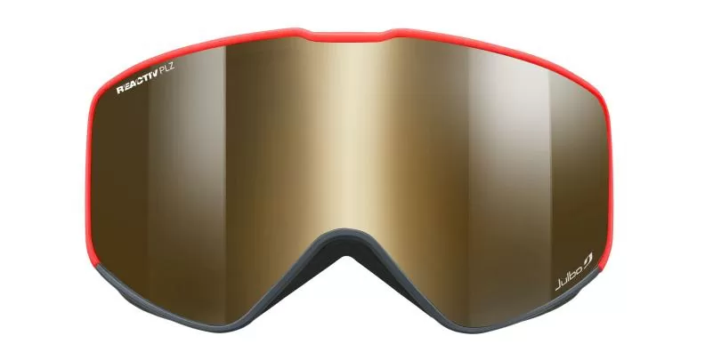 Julbo Ski Goggles Cyrius - red/blue, reactiv 2-4 polarized, flash silver