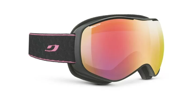 Julbo Skibrille Destiny - schwarz/rosa, reactiv 1-3 high contrast, flash rosa