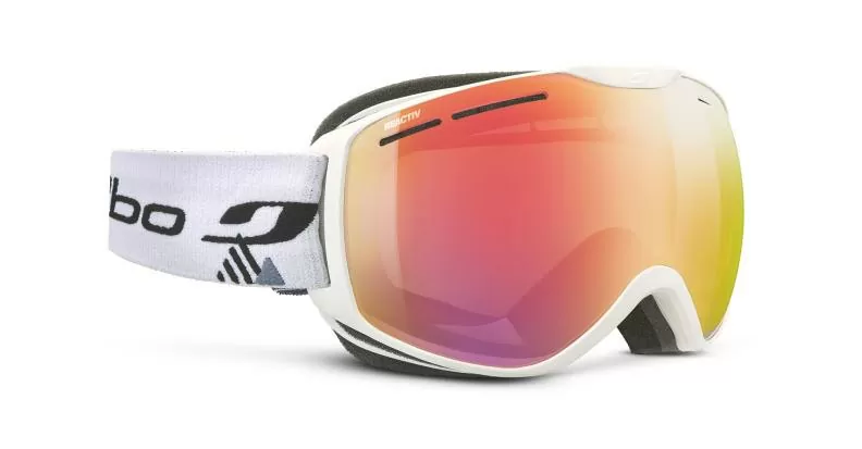 Julbo Skibrille Fusion - weiss, reactiv 1-3 high contrast, flash rot