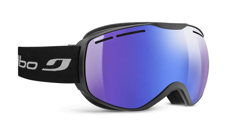 Preview: Julbo Ski Goggles Fusion - black, reactiv 1-3 high contrast, flash blue