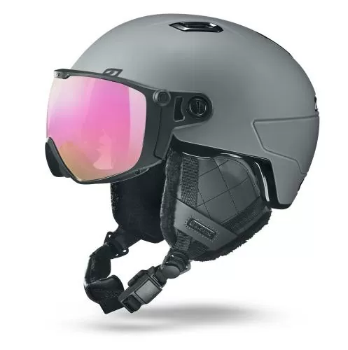 Julbo Ski Helmet Globe Evo - grey, reactiv 1-3 , flash pink