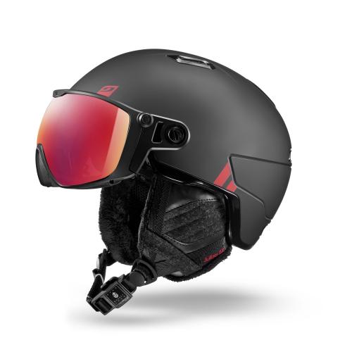 Preview: Julbo Ski Helmet Globe Evo - black, reactiv 1-3 , flash red