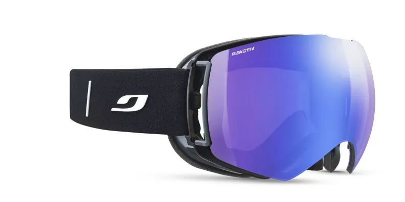 Julbo Skibrille Lightyear - schwarz-grau, reactiv 1-3 high contrast, flash blau