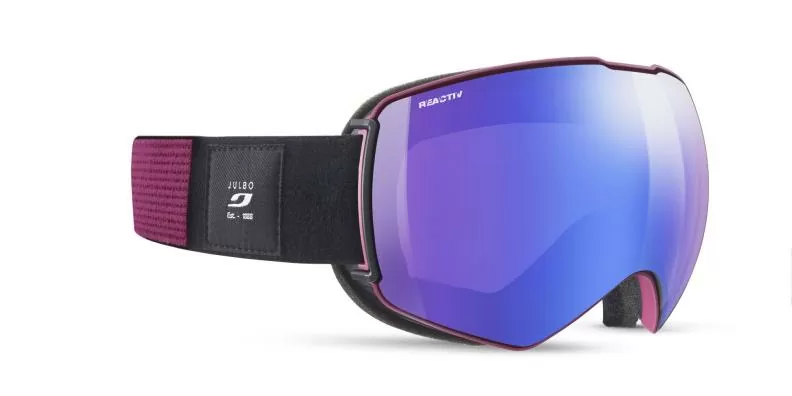 Julbo Ski Goggles Lightyear - black-purple, reactiv 1-3 high contrast, flash blue